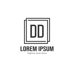 Fototapeta premium DD Letter Logo Design. Creative Modern DD Letters Icon Illustration