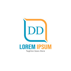 DD Letter Logo Design. Creative Modern DD Letters Icon Illustration