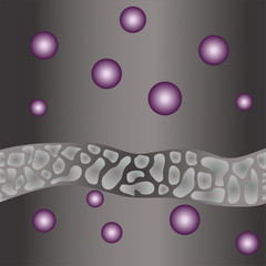 path of large and small stones on a colored background