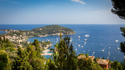 Fototapeta na wymiar Summer panorama view on Saint Jean cap ferrat, Nice, France