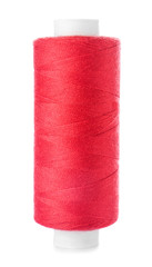 Sewing thread spool on white background