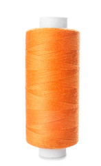 Sewing thread spool on white background
