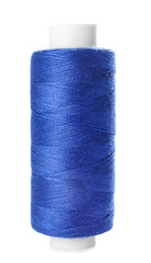 Sewing thread spool on white background