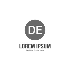 DE Letter Logo Design. Creative Modern DE Letters Icon Illustration