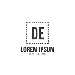 DE Letter Logo Design. Creative Modern DE Letters Icon Illustration