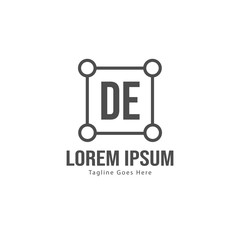 DE Letter Logo Design. Creative Modern DE Letters Icon Illustration