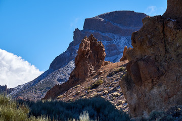 Teide National Park Roques de Garcia in Tenerife at Canary Islands