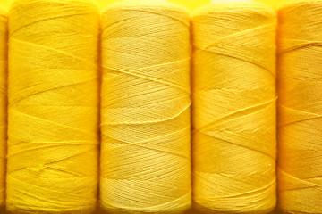 Many color sewing threads, closeup