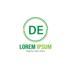 DE Letter Logo Design. Creative Modern DE Letters Icon Illustration