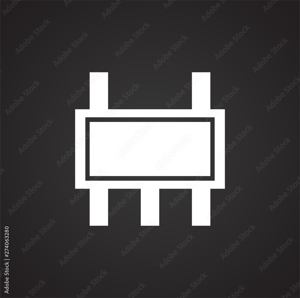 Poster computer chip related icon on background for graphic and web design. simple illustration. internet c