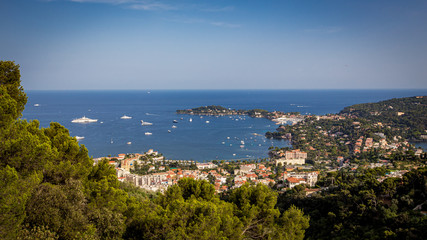 Fototapeta na wymiar Summer panorama view on Saint Jean cap ferrat, Nice, France