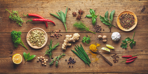 composition of various herbs and spices © powerstock
