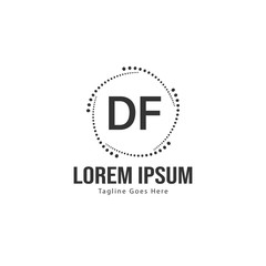DF Letter Logo Design. Creative Modern DF Letters Icon Illustration