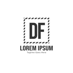 DF Letter Logo Design. Creative Modern DF Letters Icon Illustration