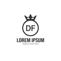 DF Letter Logo Design. Creative Modern DF Letters Icon Illustration