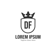 DF Letter Logo Design. Creative Modern DF Letters Icon Illustration
