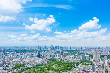 Fotobehang 東京風景 Tokyo city skyline , Japan. © kurosuke