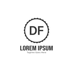 DF Letter Logo Design. Creative Modern DF Letters Icon Illustration