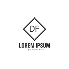 DF Letter Logo Design. Creative Modern DF Letters Icon Illustration