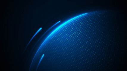 Abstract dark blue dot vector background