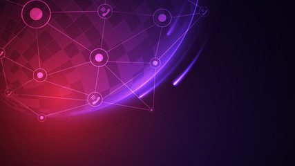 Planet sparks with energy shine and global net