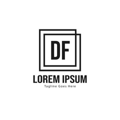 DF Letter Logo Design. Creative Modern DF Letters Icon Illustration
