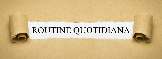 Routine quotidiana