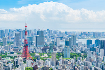 東京風景 Tokyo city skyline , Japan.