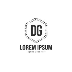 DG Letter Logo Design. Creative Modern DG Letters Icon Illustration