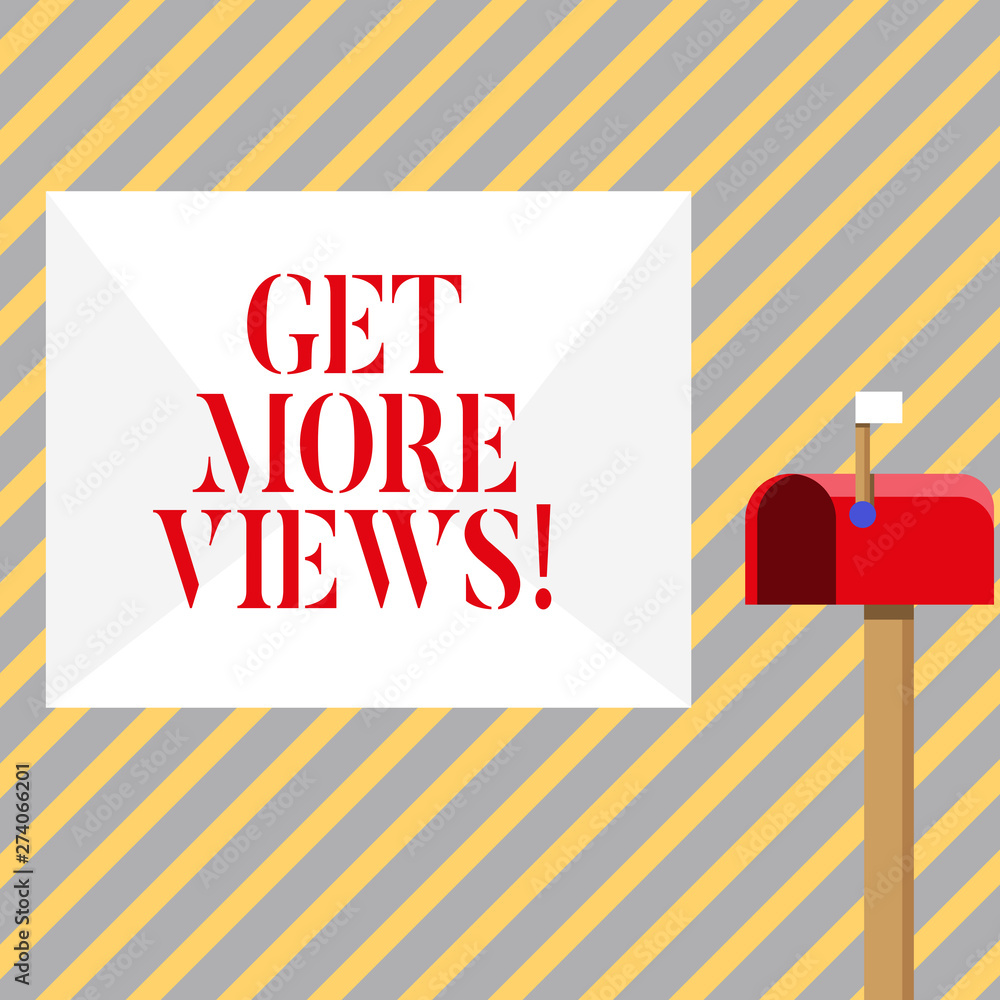 Poster writing note showing get more views. business photo showcasing have opinion or way thinking about so