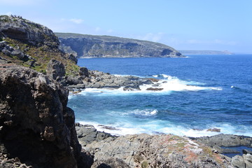 Fototapeta na wymiar Blick vom Cape Du Couedic auf den indischen Ozean