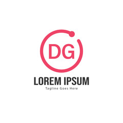 DG Letter Logo Design. Creative Modern DG Letters Icon Illustration