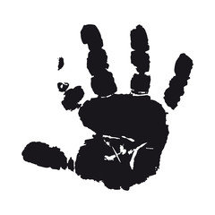 Vector isolated black fingerprint baby