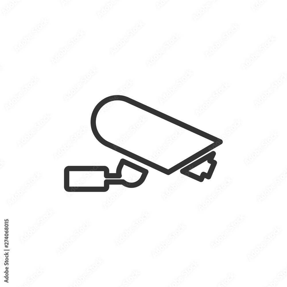 Poster fixed cctv, security camera icon template black color editable. security camera symbol flat vector s