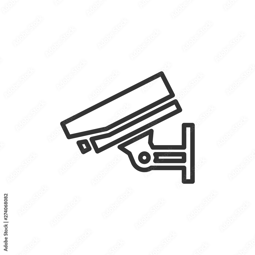 Leinwandbilder fixed cctv, security camera icon template black color editable. security camera symbol flat vector s