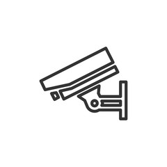 Fixed CCTV, Security Camera icon template black color editable. Security Camera symbol Flat vector sign isolated on white background. Simple vector illustration for graphic and web design.