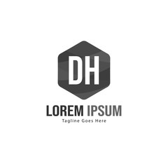 DH Letter Logo Design. Creative Modern DH Letters Icon Illustration