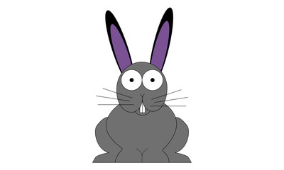 Bunny vector cartoon adorable illustration