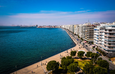 Fototapeta na wymiar Nikis Avenue Thessaloniki Greece