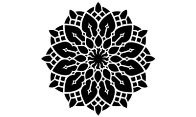 Black lace simple vector mandala