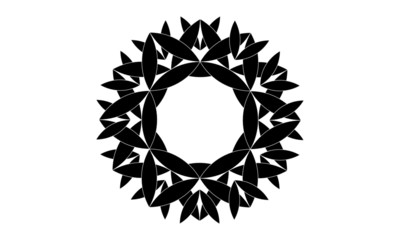 Black flower vector frame