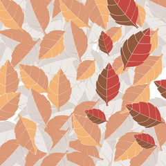 Leaves vector brown abstract background.