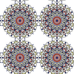 seamless pattern with use of the element in the form of a mandala