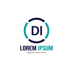 DI Letter Logo Design. Creative Modern DI Letters Icon Illustration