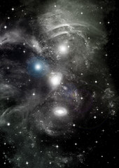 galaxy in a free space