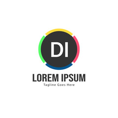 DI Letter Logo Design. Creative Modern DI Letters Icon Illustration