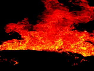 Fototapeta premium fire on black background