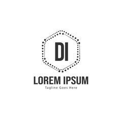 Obraz premium DI Letter Logo Design. Creative Modern DI Letters Icon Illustration