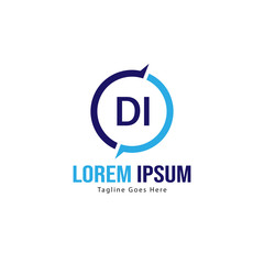 DI Letter Logo Design. Creative Modern DI Letters Icon Illustration