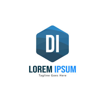 DI Letter Logo Design. Creative Modern DI Letters Icon Illustration